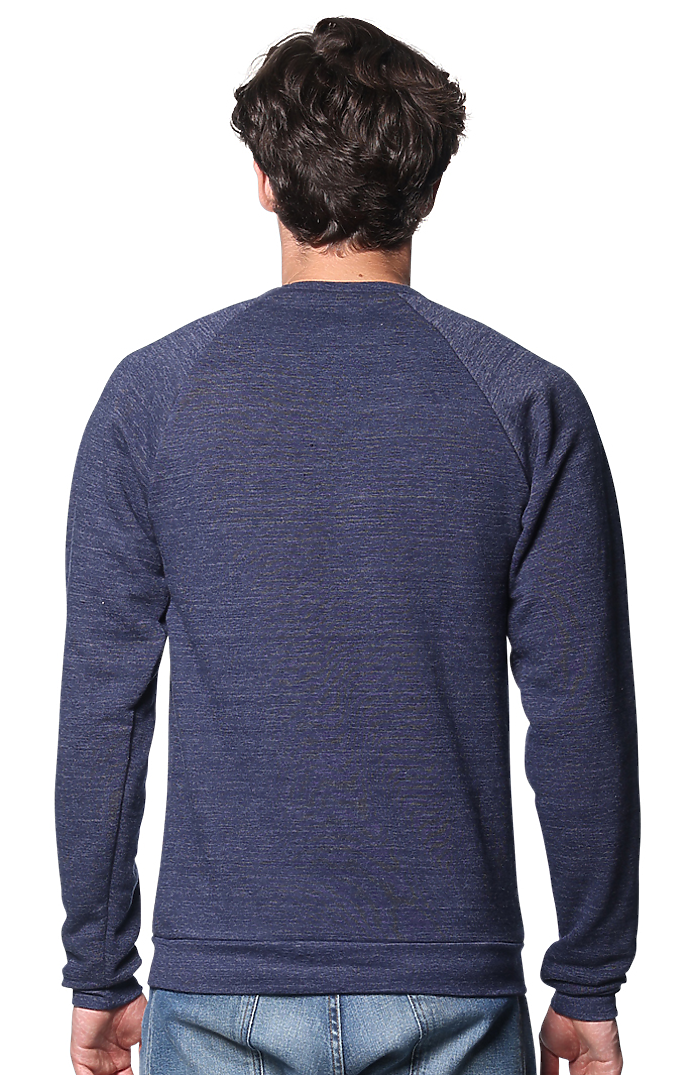 Unisex Triblend Fleece Raglan Crew Sweatshirt 2