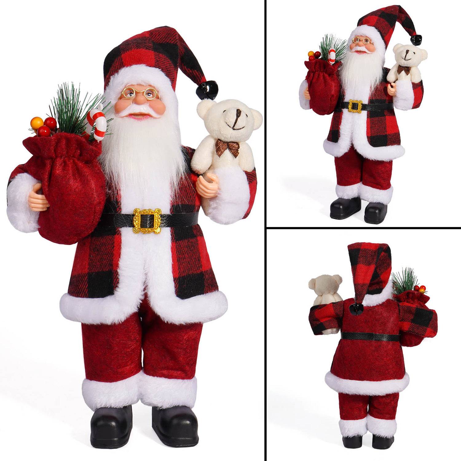 12" Santa Claus Christmas Decorations Toys 4