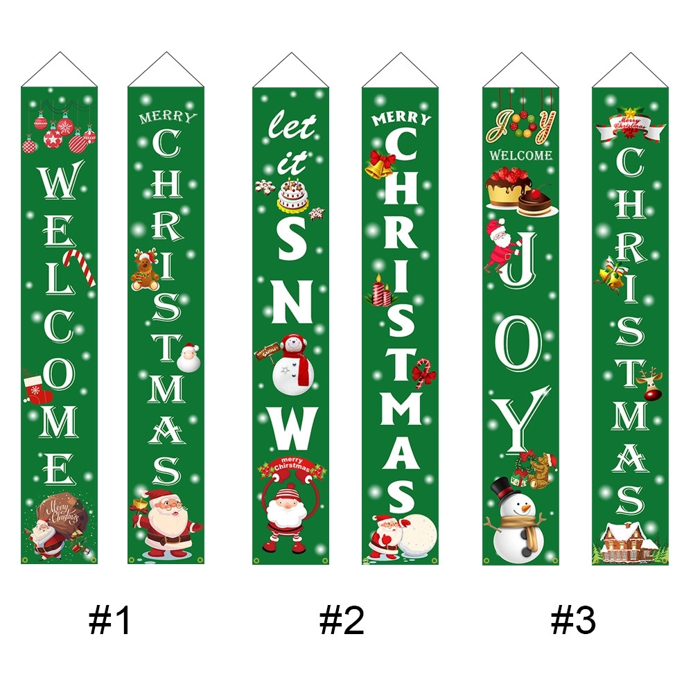 Custom Christmas Couplets Hanging Flags 1
