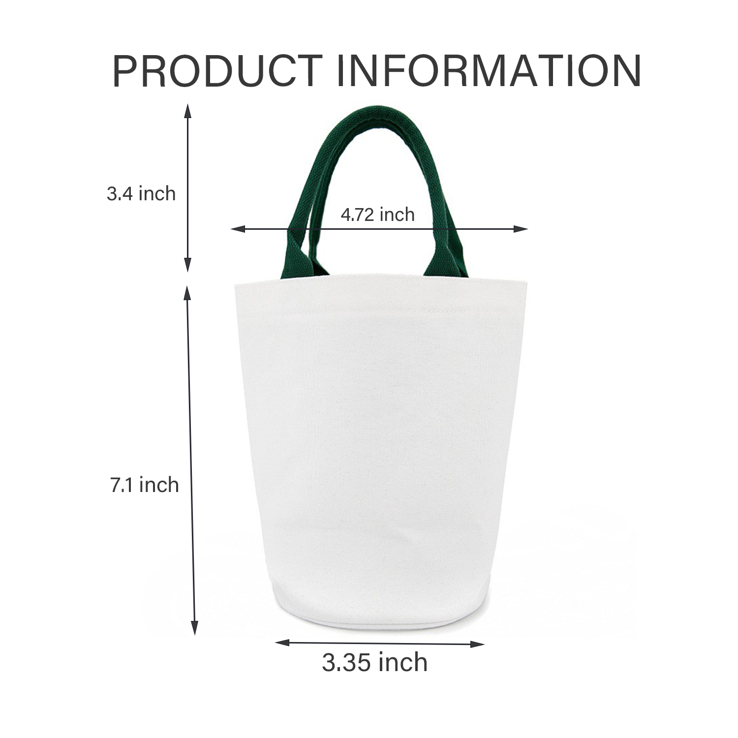 Tote Bag with Pocket Casual Bucket, custom tote bag with logo imprint 12