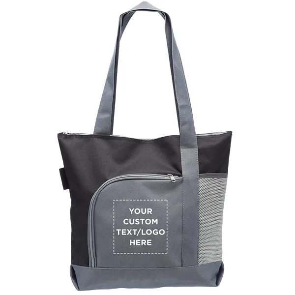 600D Polyester Canvas Zipper Tote 5