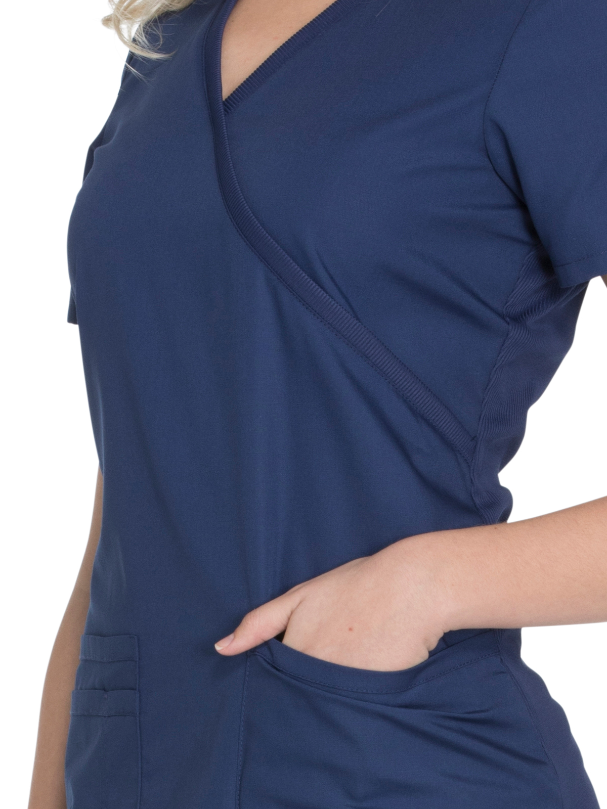 Cherokee - Workwear Originals - Women's 2-Pocket Mock Wrap Top 32
