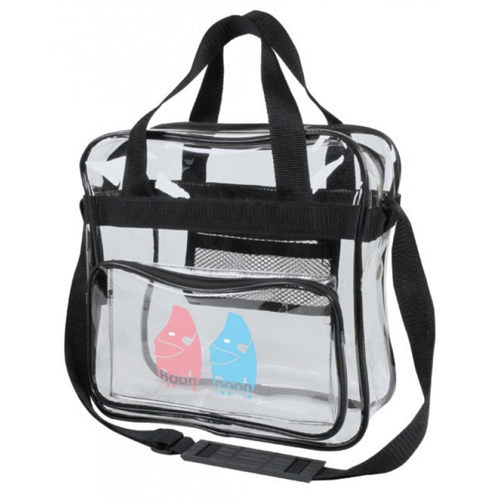 Clear Messenger Bags - Clear and Black 12" 2