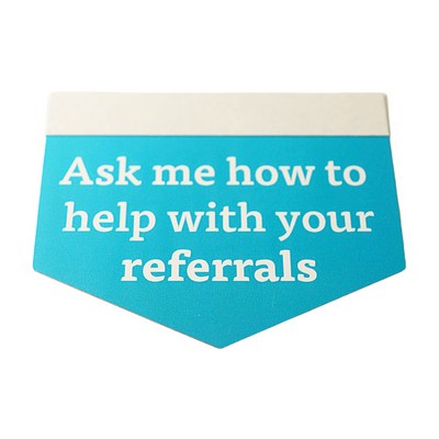 USA Made Rectangle Badge Ribbon with Pointed Tip (2.5"x3")