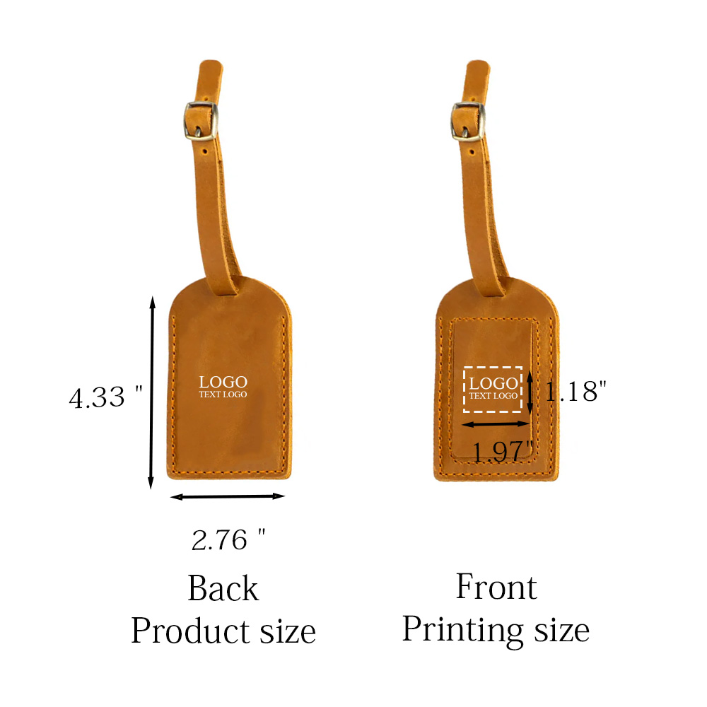 Vintage Crazy Horse Leather Luggage Tag 9