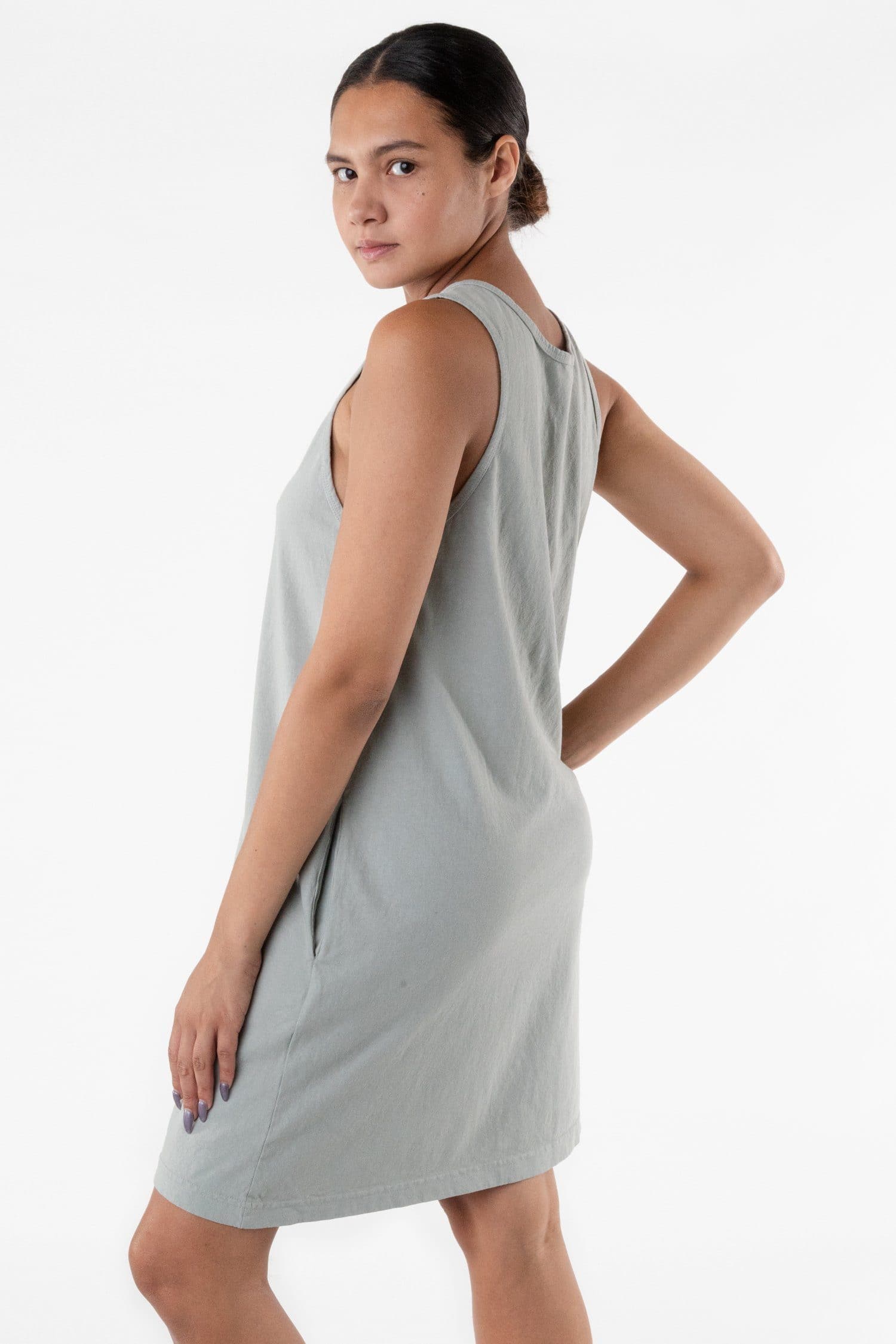 6.5 OZ GARMENT DYE TANK DRESS 12