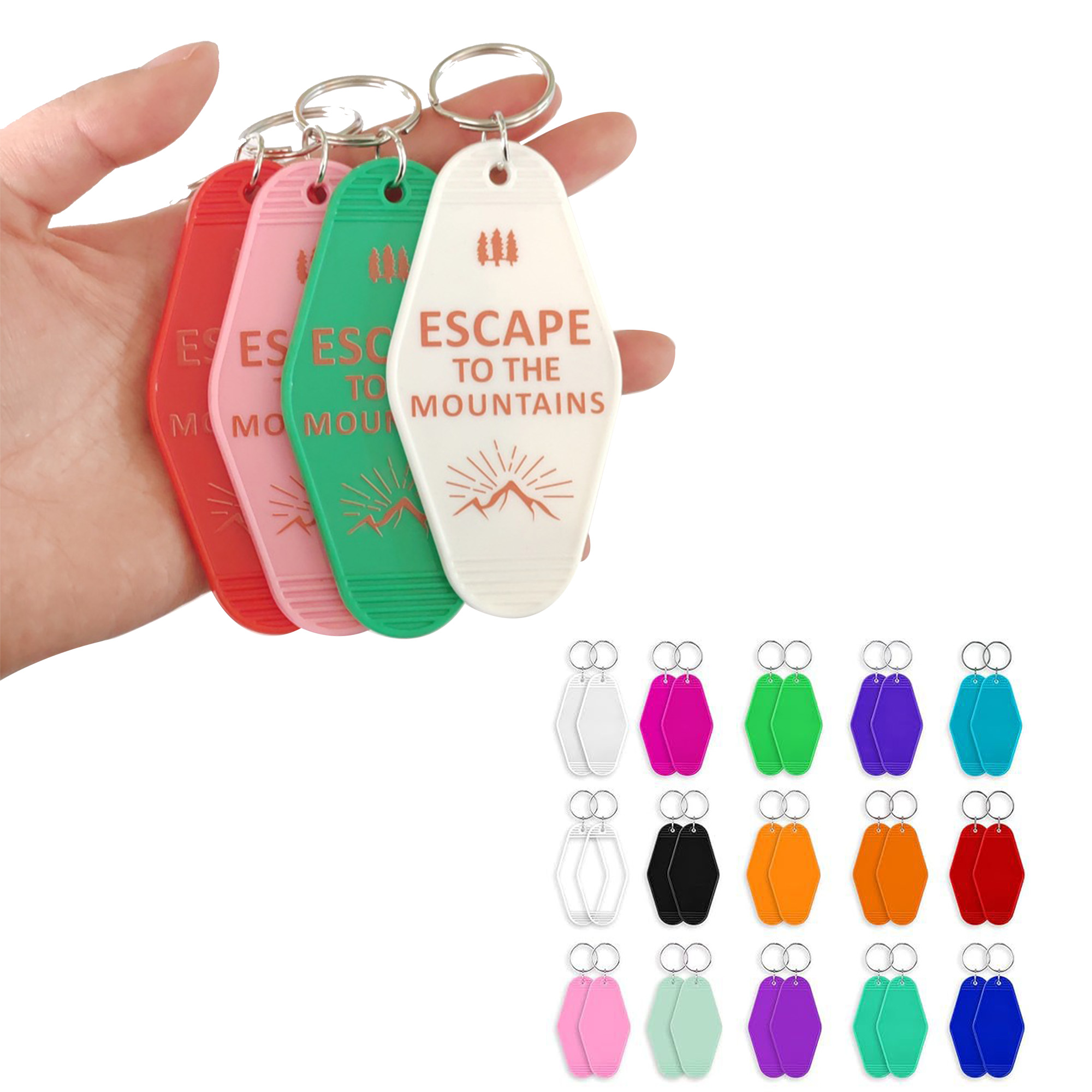 Keychain For A Retro-Style Camping Hotel Motel 2