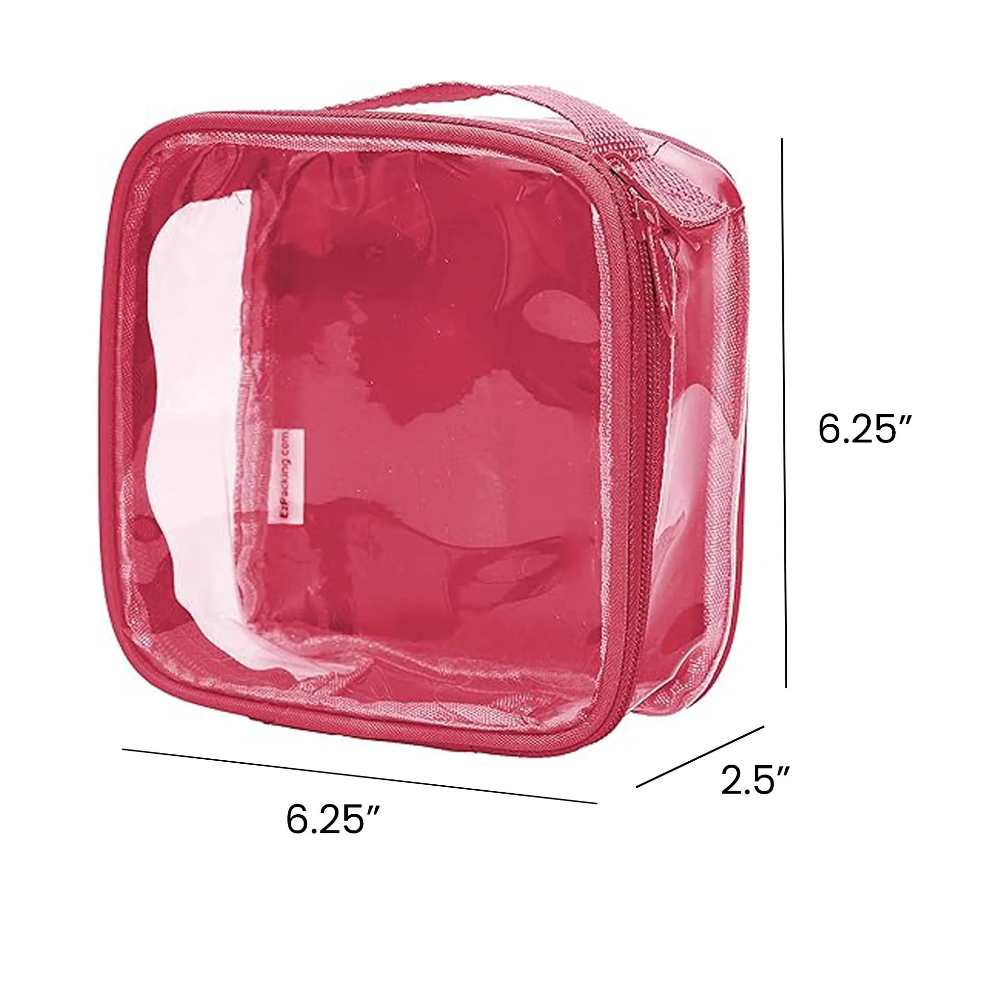 Bag Storage PVC Transparent 6.25" x 6.25" x 2.5" 5