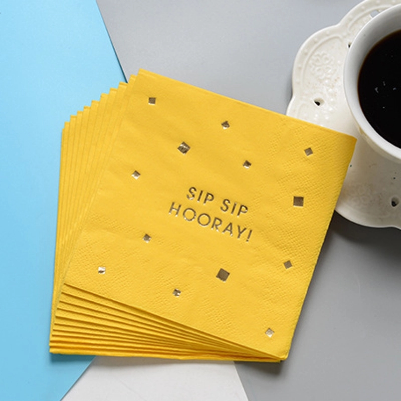 Custom Gold Dot Confetti Paper Napkins 4