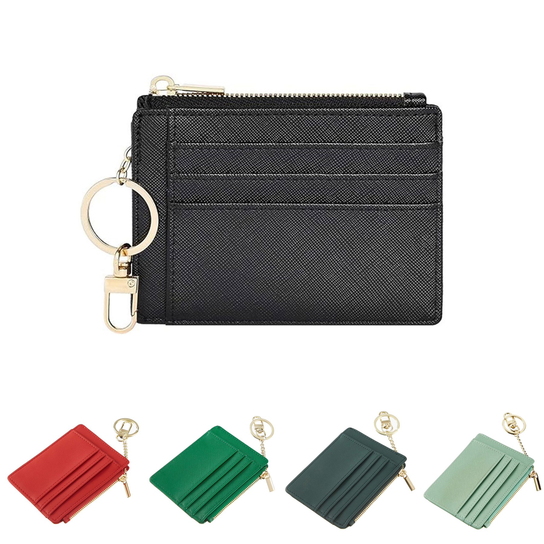 Women's Credit Card Holder Wallet with Keychain 2