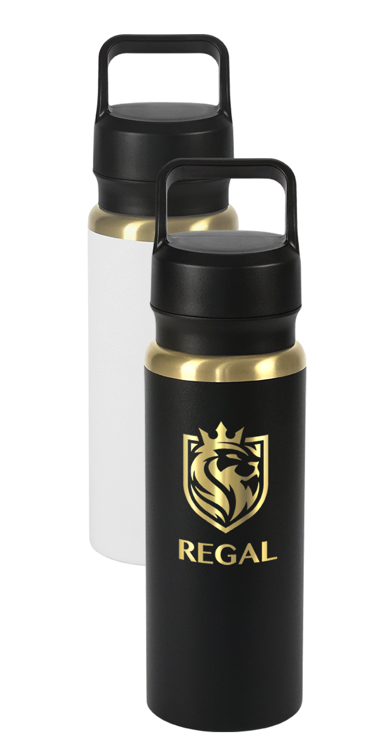 28oz Urban Peak® Dual Top Gold Water Bottle, custom water bottle with logo imprint 13