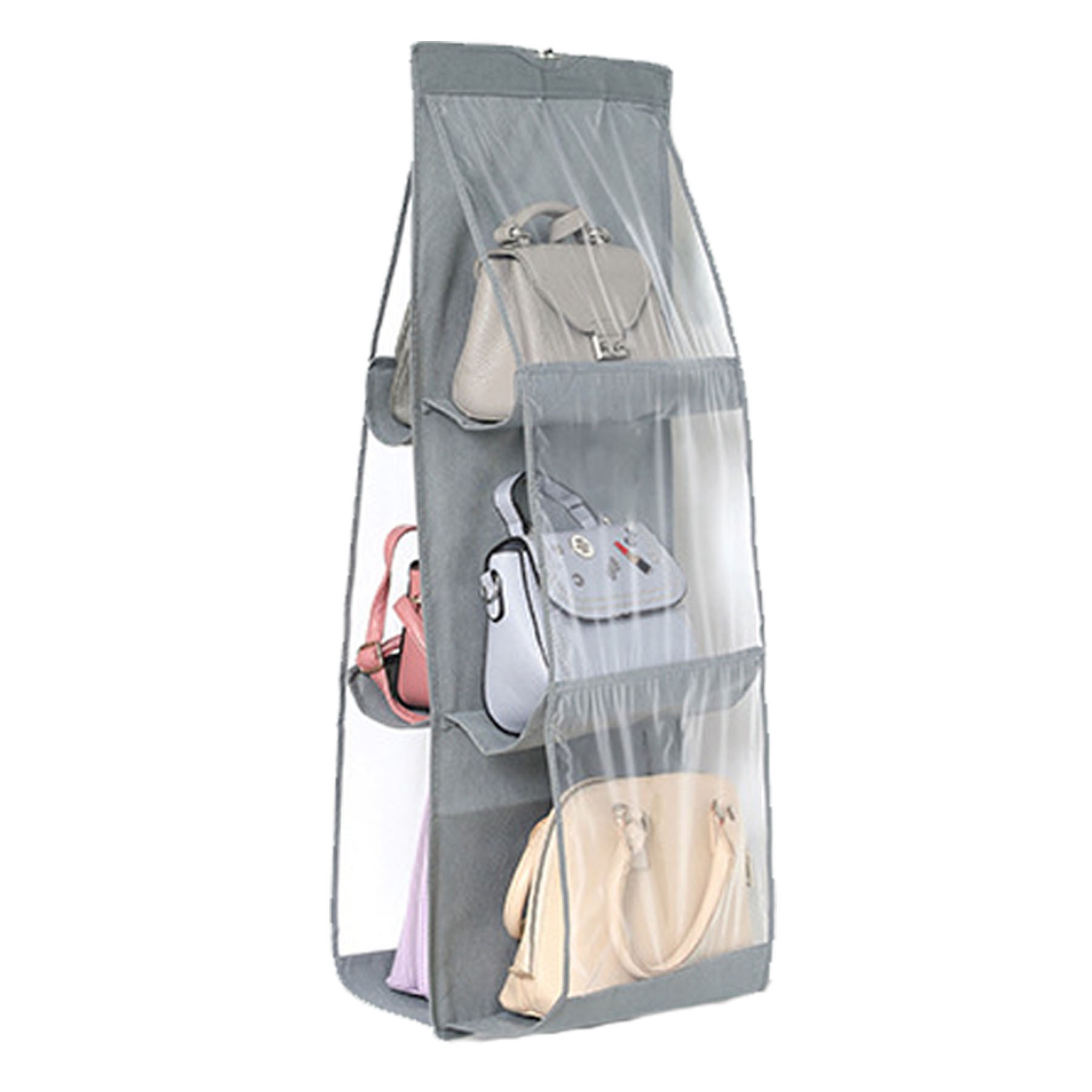Nonwoven 6Pockets Hanging Closet Storage Bag 3