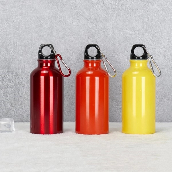 Aluminum Sport Bottle w/ Carabiner, 24oz/25oz., custom water bottle with logo imprint 3