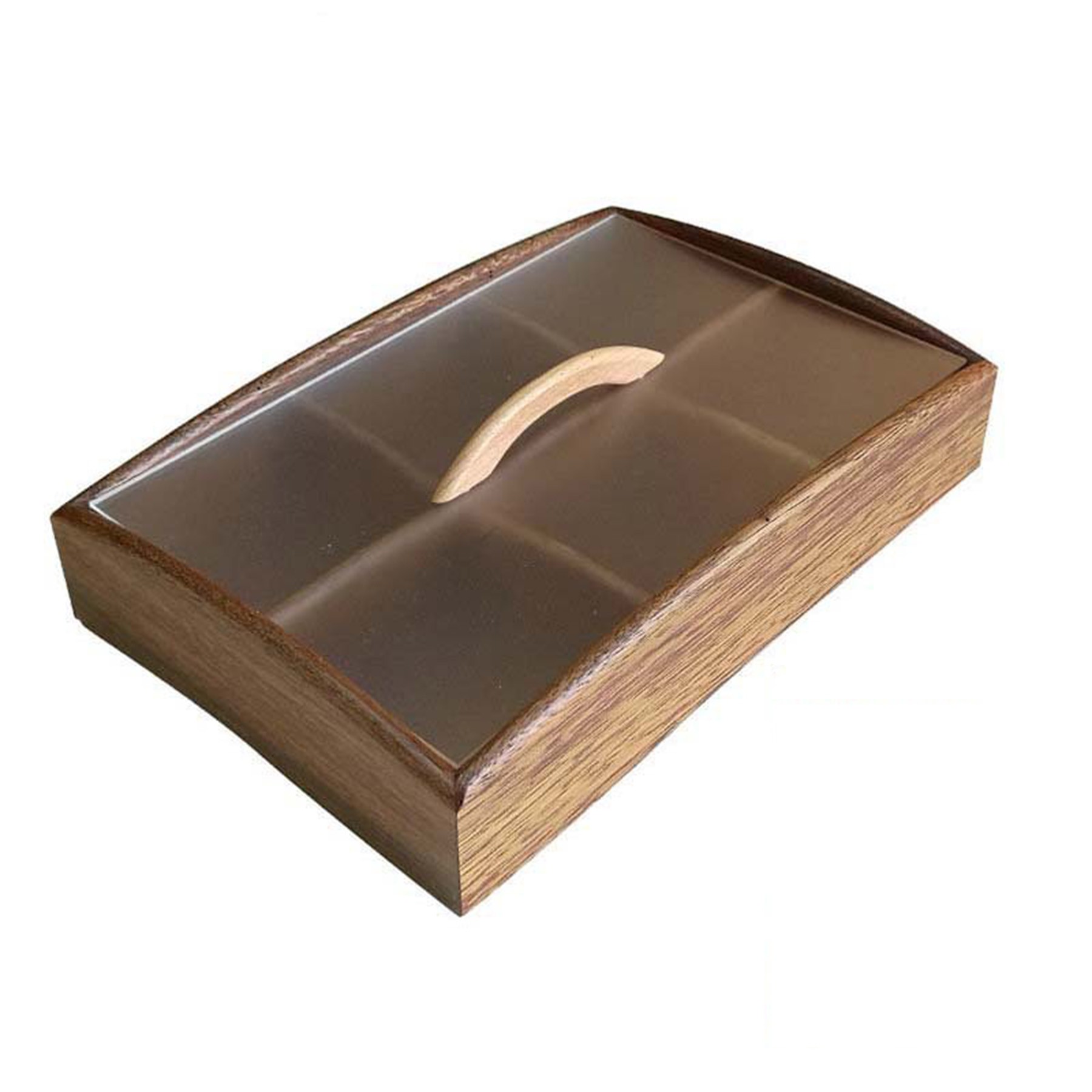 Walnut Wood Partitioned Snack Box 3
