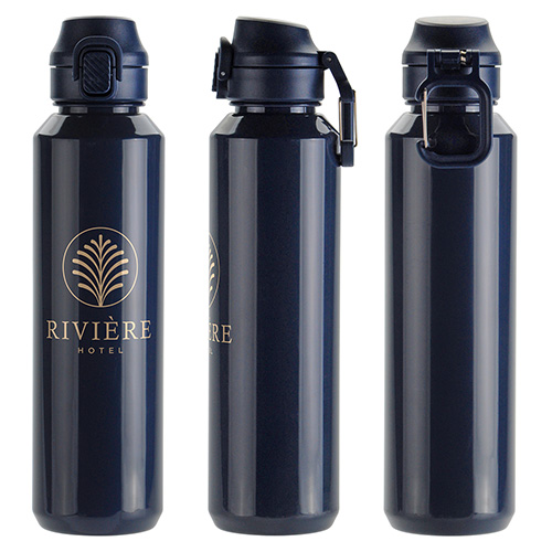 Switchback 27 oz RPET Bottle with Snap-Top Lid & Carabiner 20