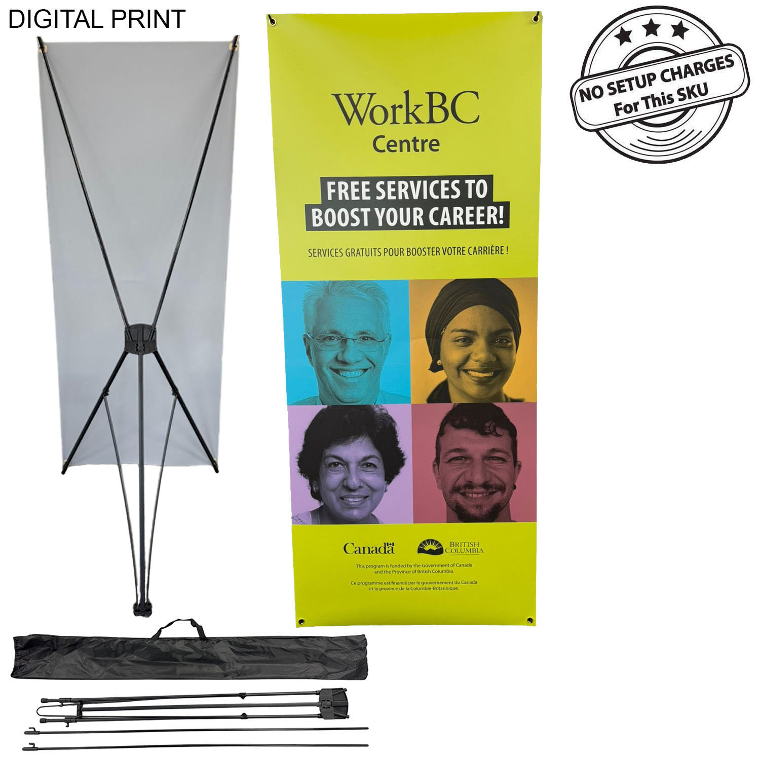Tripod Banner with Graphics, 33.5x80, and Bag. NO SETUP CHARGE 7