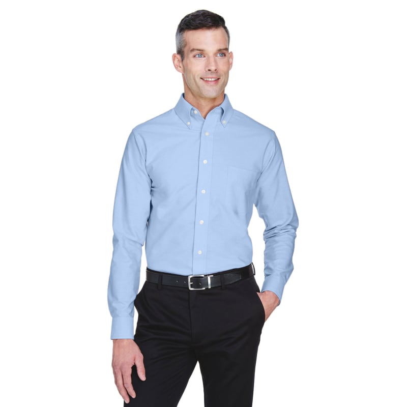 UltraClub Men's Classic Wrinkle-Resistant Long-Sleeve Oxford 8