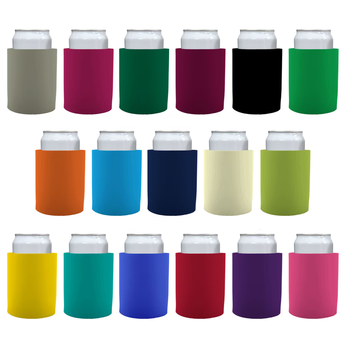 Custom NBR Foam Can Cooler Sleeve in Assorted Colors, custom koozie with logo imprint 5