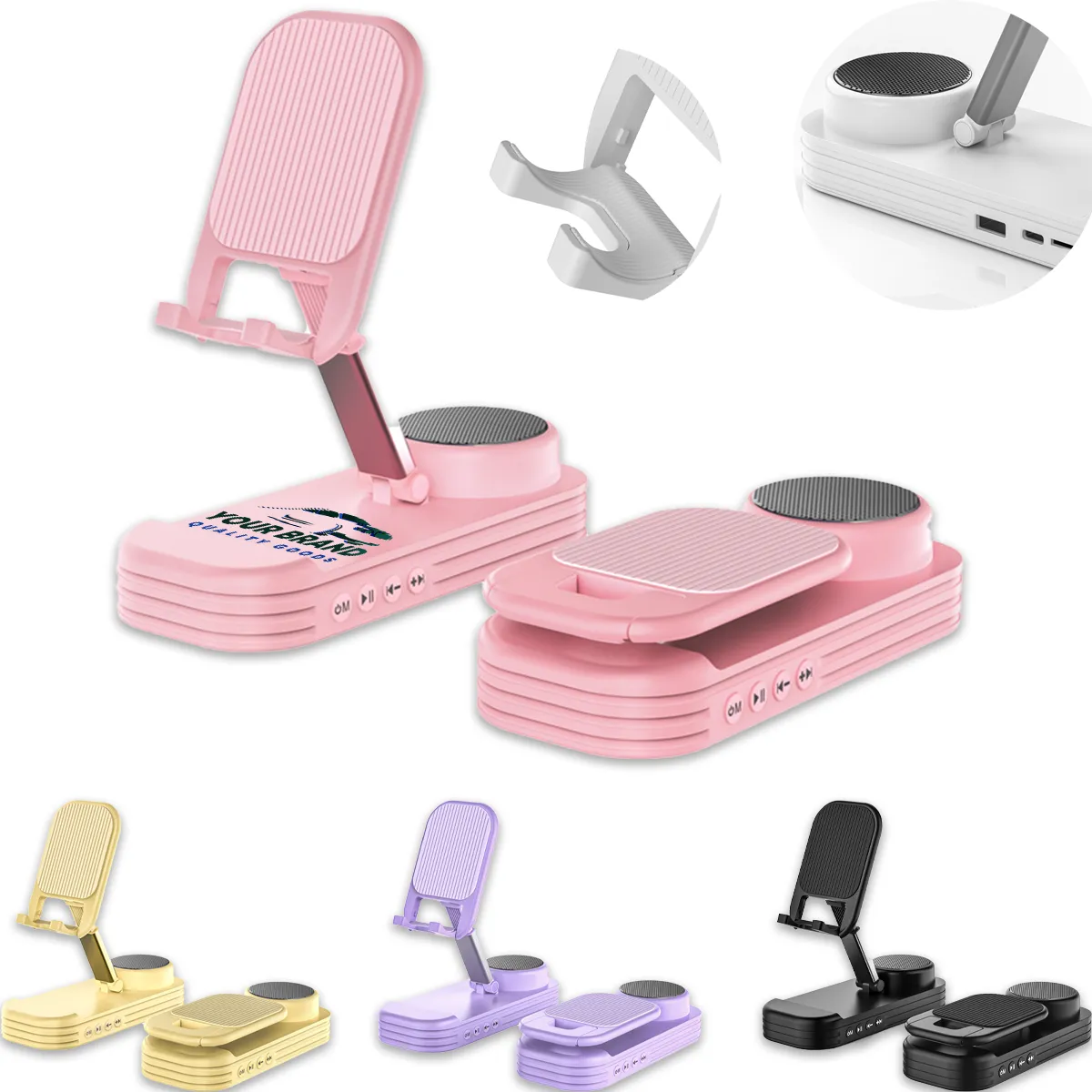 Adjustable Bluetooth-Compatible Speaker Phone Stand 2