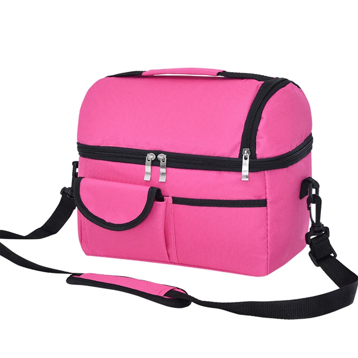 Compartment Box Double Deck Insulated Reusable Lunch Bag 8