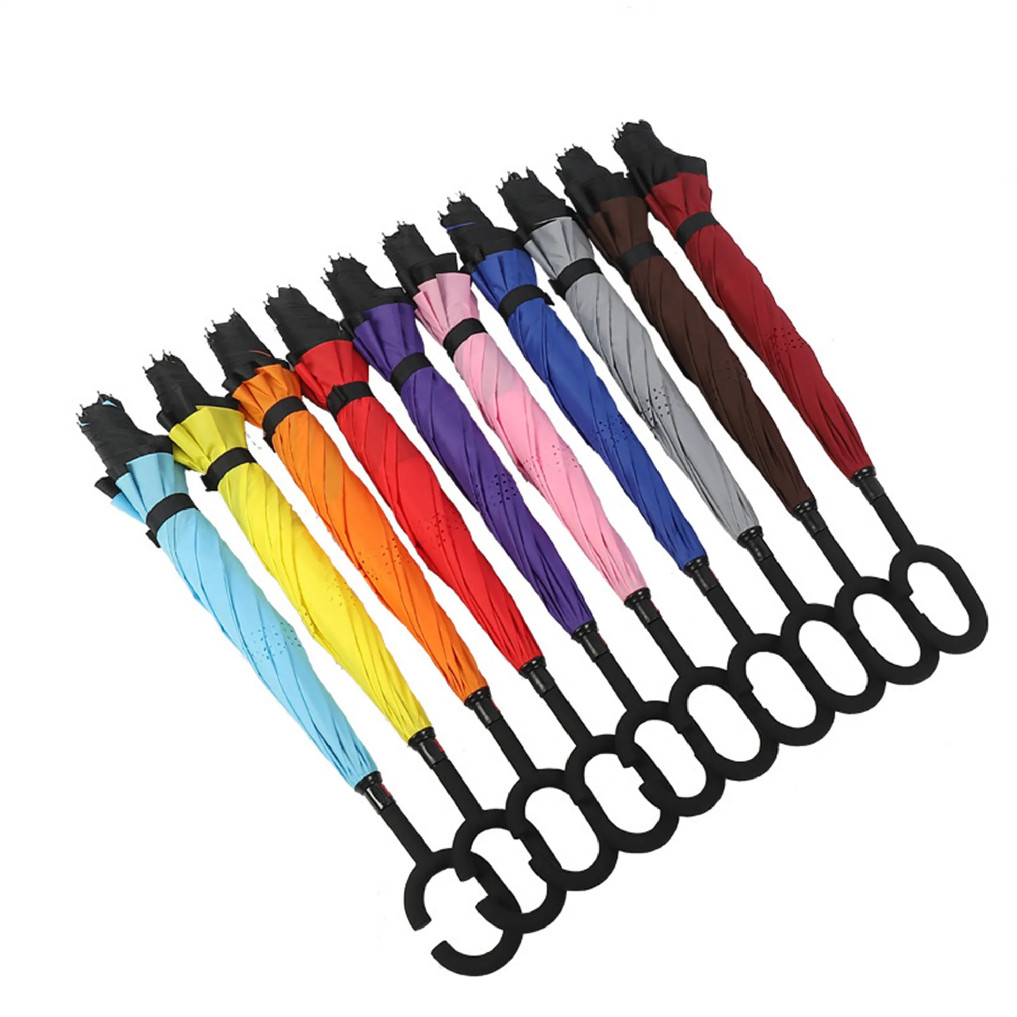 Reverse Upside Down Car Umbrella with C-handle 15