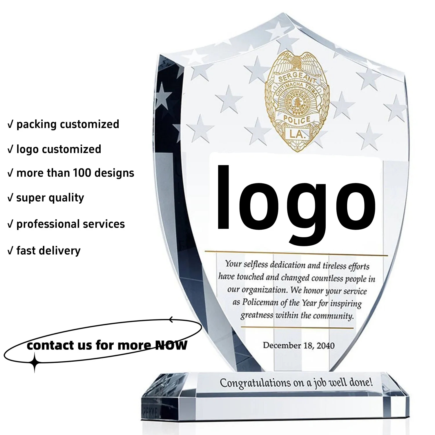 Crystal Awards Glass Trophy Souvenir Gifts Customized 2