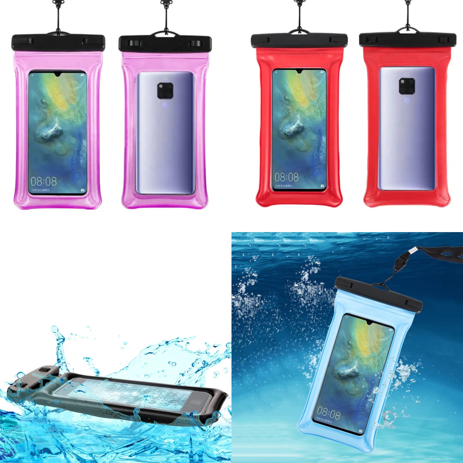IPX8 Waterproof Floating Smartphone Pouch with Lanyard 2