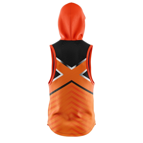 Unisex & Kids' Sublimation Sleeveless Hooded T-Shirt - 180G 1