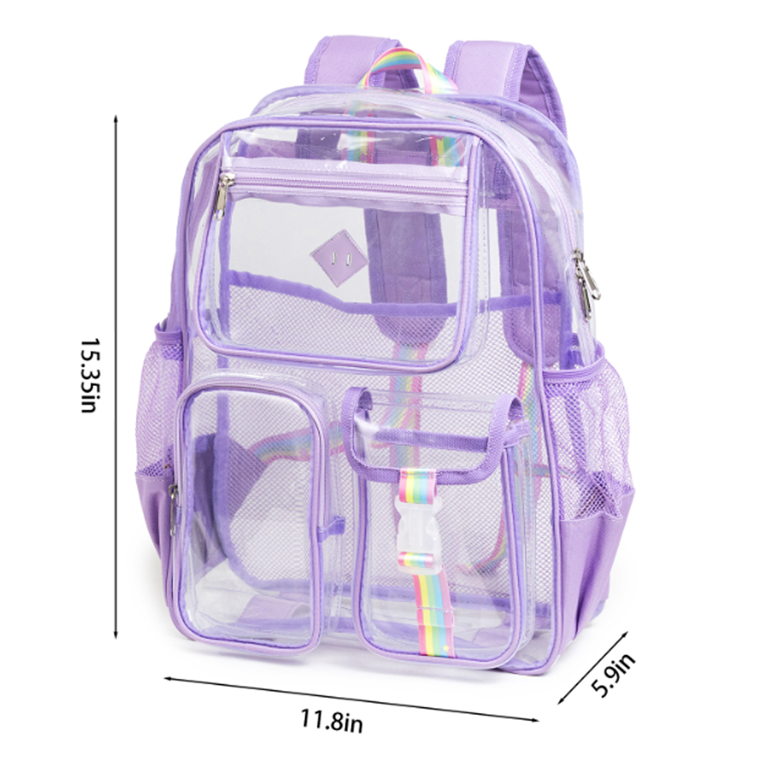 PVC outdoor fitness transparent backpack 4