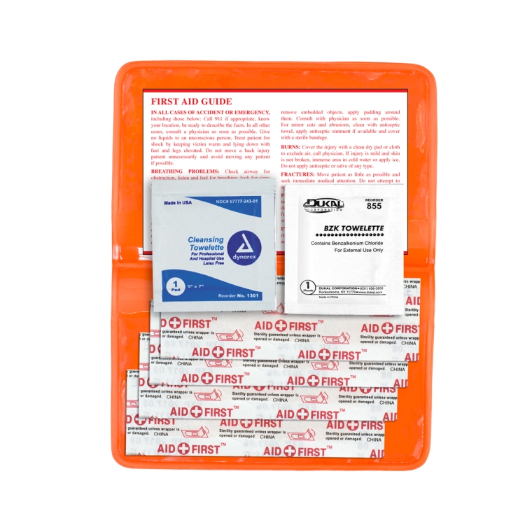 "HEAL-ON-THE-GO L" 10 Piece Economy First Aid Kit in Colorful Vinyl Pouch 5