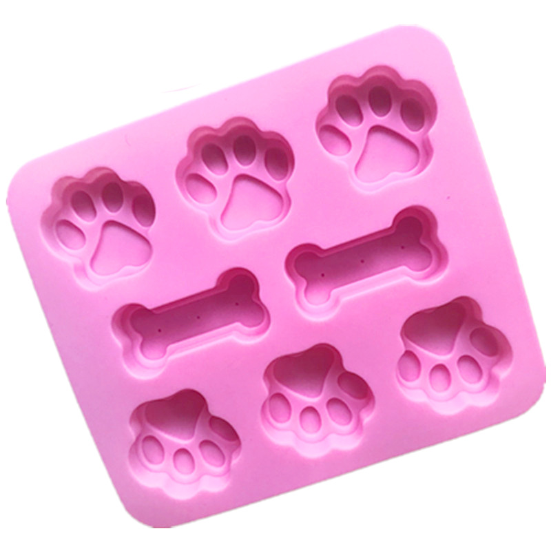 Silicone Molds with Puppy Dog Paw and Bone 6