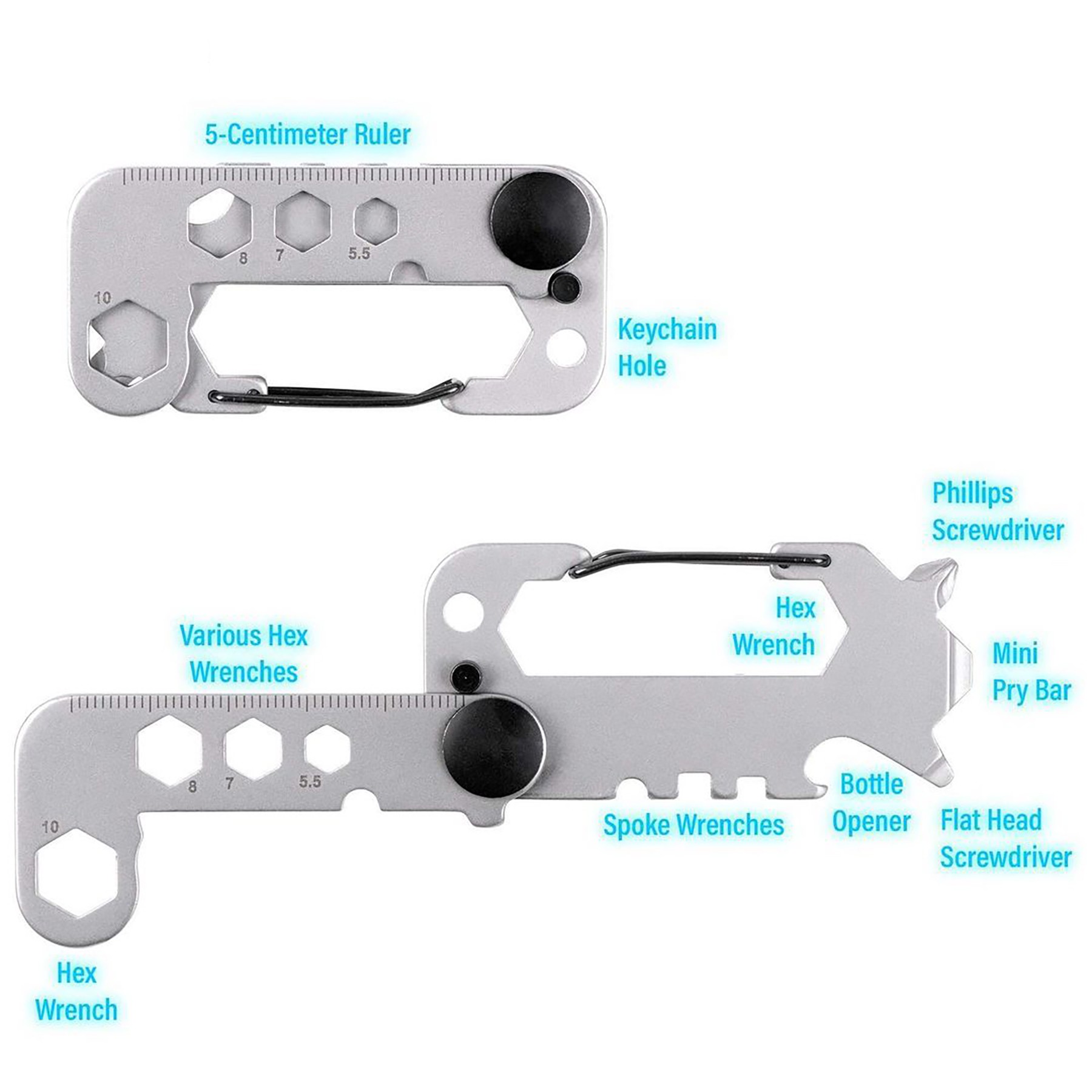 15-Function Stainless Steel Survival Pocket Tools 2