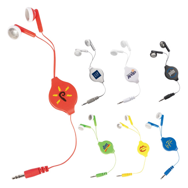 Retractable Earbuds with Oval Logo 3
