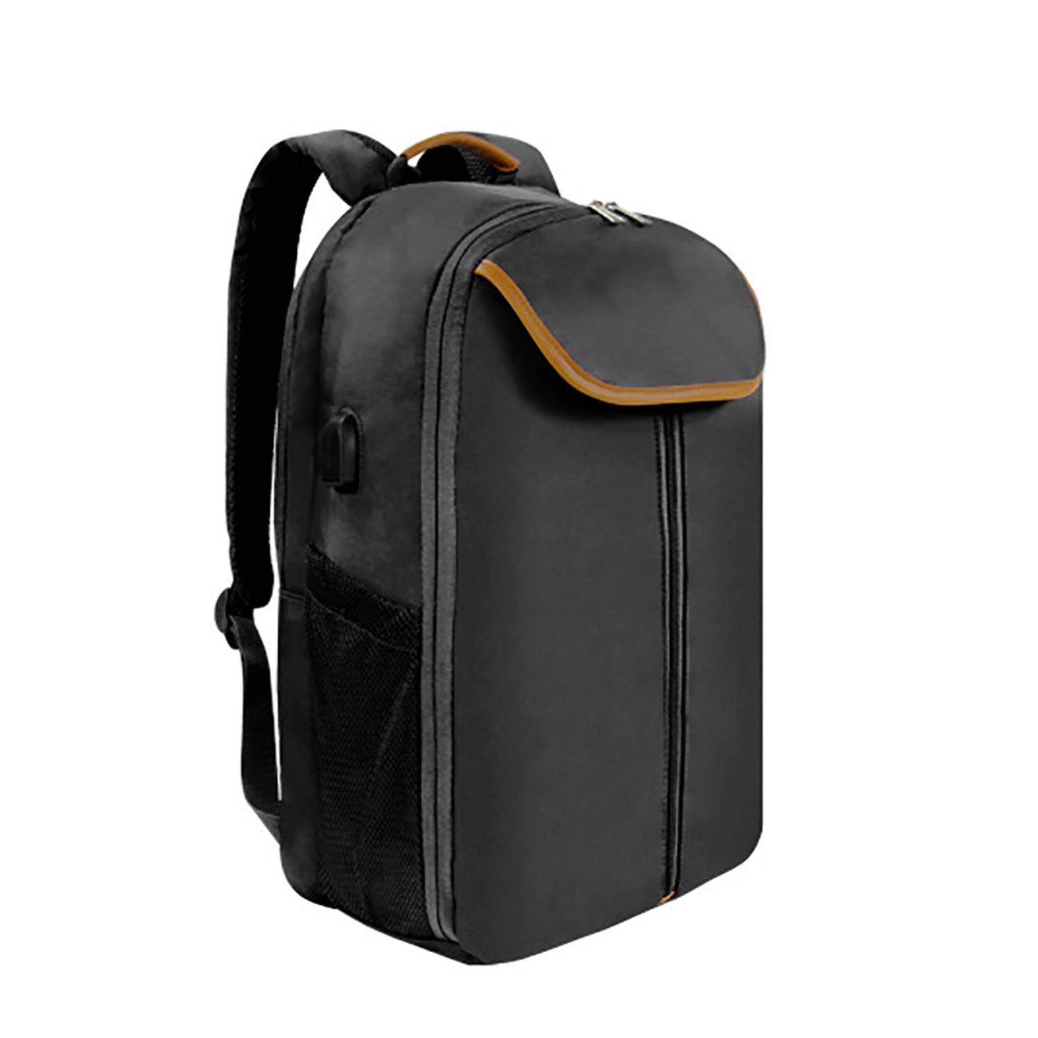 Double Zipper Nylon Backpack w/ USB Port 4