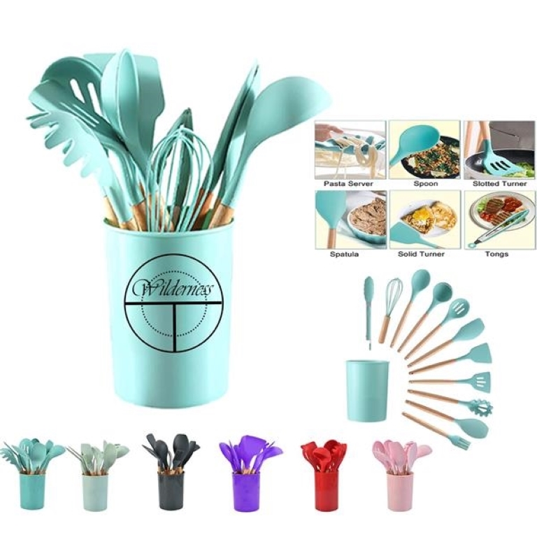 12 Piece Silicone Non-stick Pan Kitchenware 5