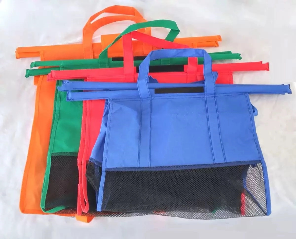 Reusable Shopping Cart Grocery Organizer Bag Set Of 4 3
