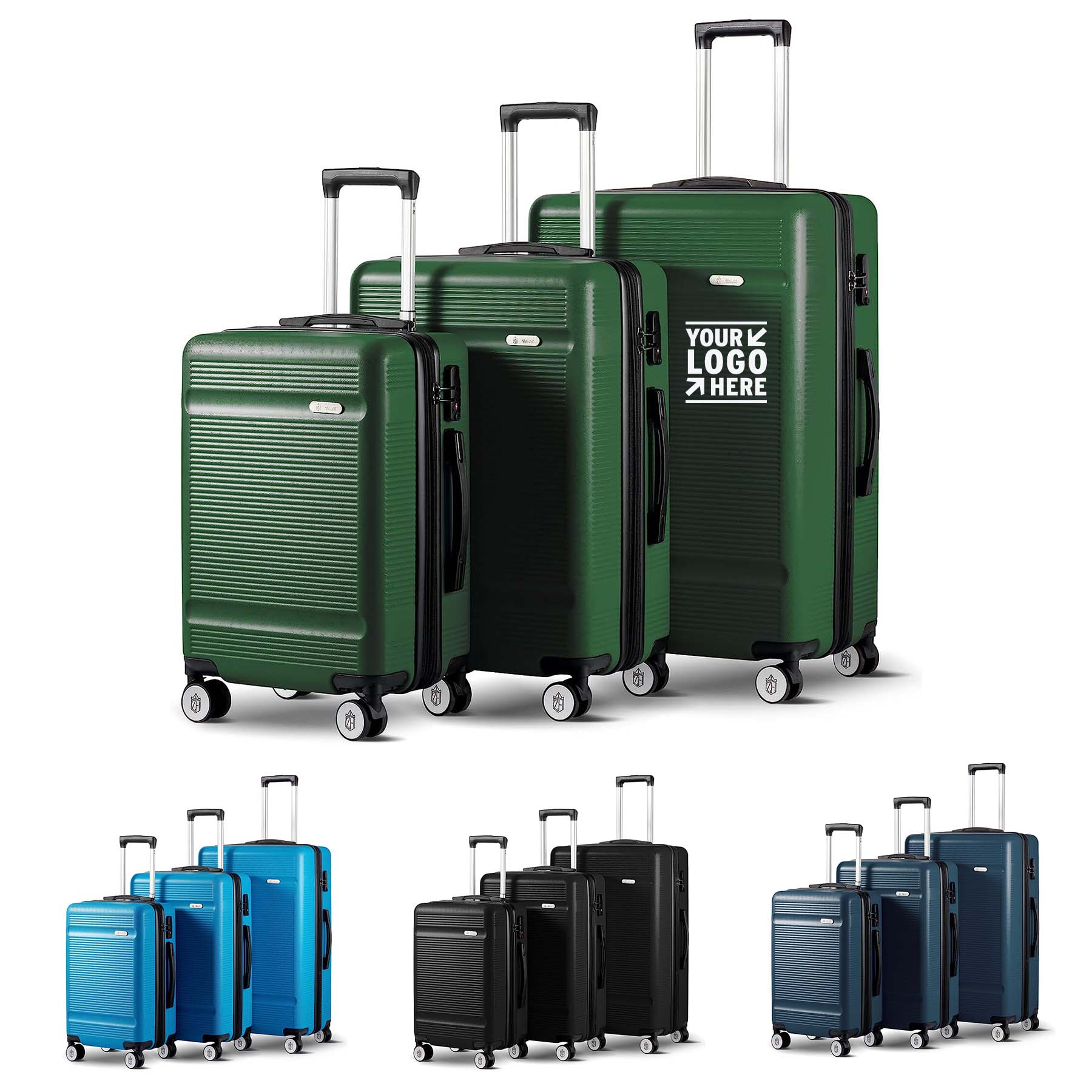 3 Piece 20In Expandable TSA Lock Spinner Wheels Travel Suitcase Set 2