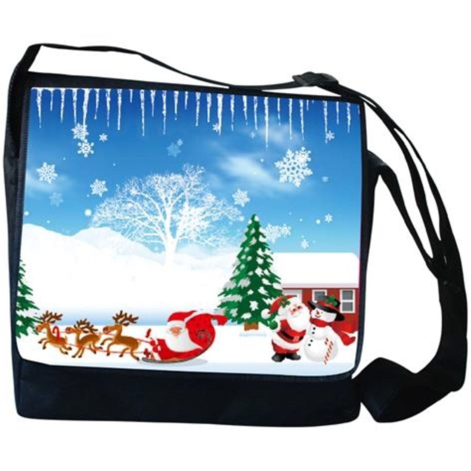 100 GSM Full Color Utility Tote Bag W/ Gusset & Shoulder Strap (13" X 10.5" X 4") 2