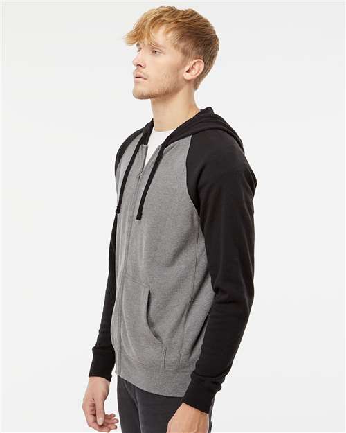 Unisex Special Blend Raglan Full-Zip Hooded Sweatshirt - PRM33SBZ 48