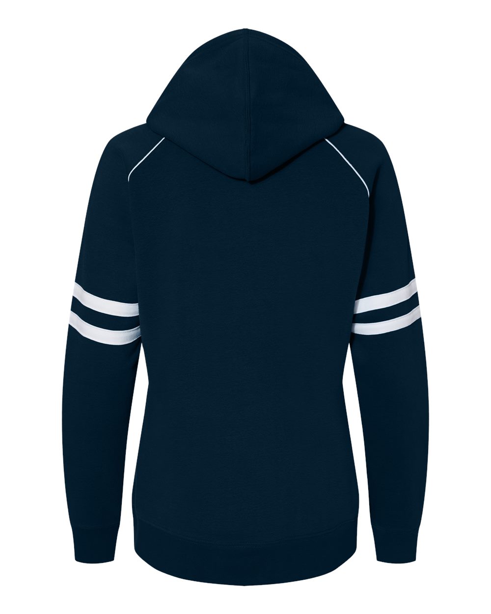Women's Varsity Fleece Piped Hooded Sweatshirt - 8645 3