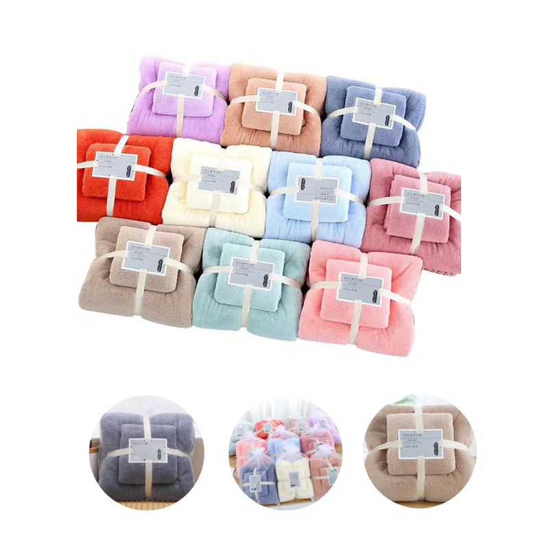 Coral Fleece Bath Towel Set 4