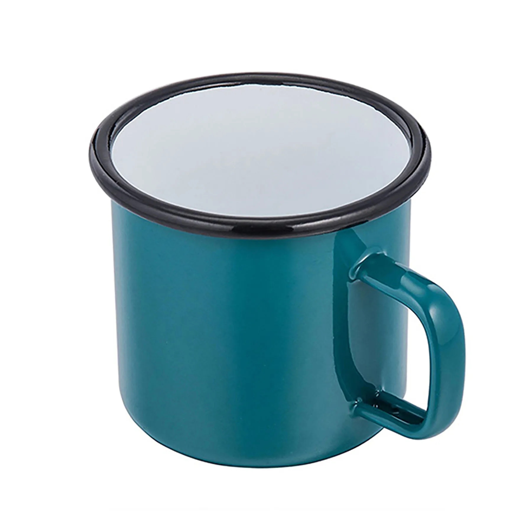 12oz White Enamel Mug 10