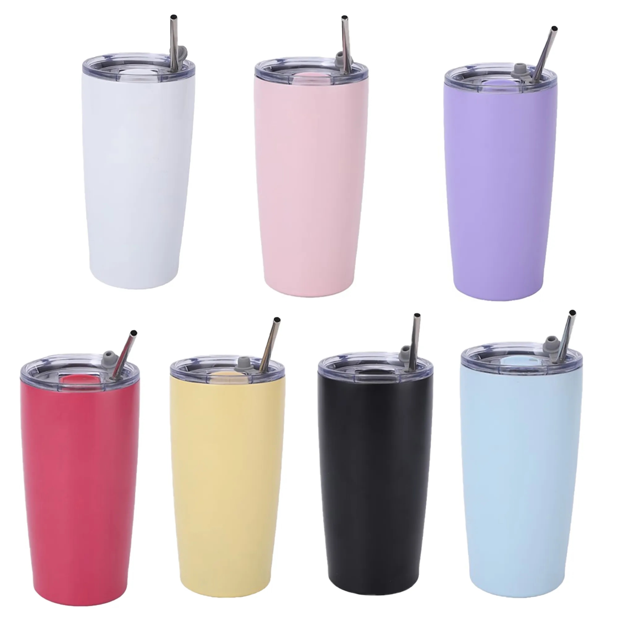 20oz Insulated Cup With Straw And Lid 3