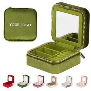 Small Mini Travel Portable Velvet Jewelry Box 2