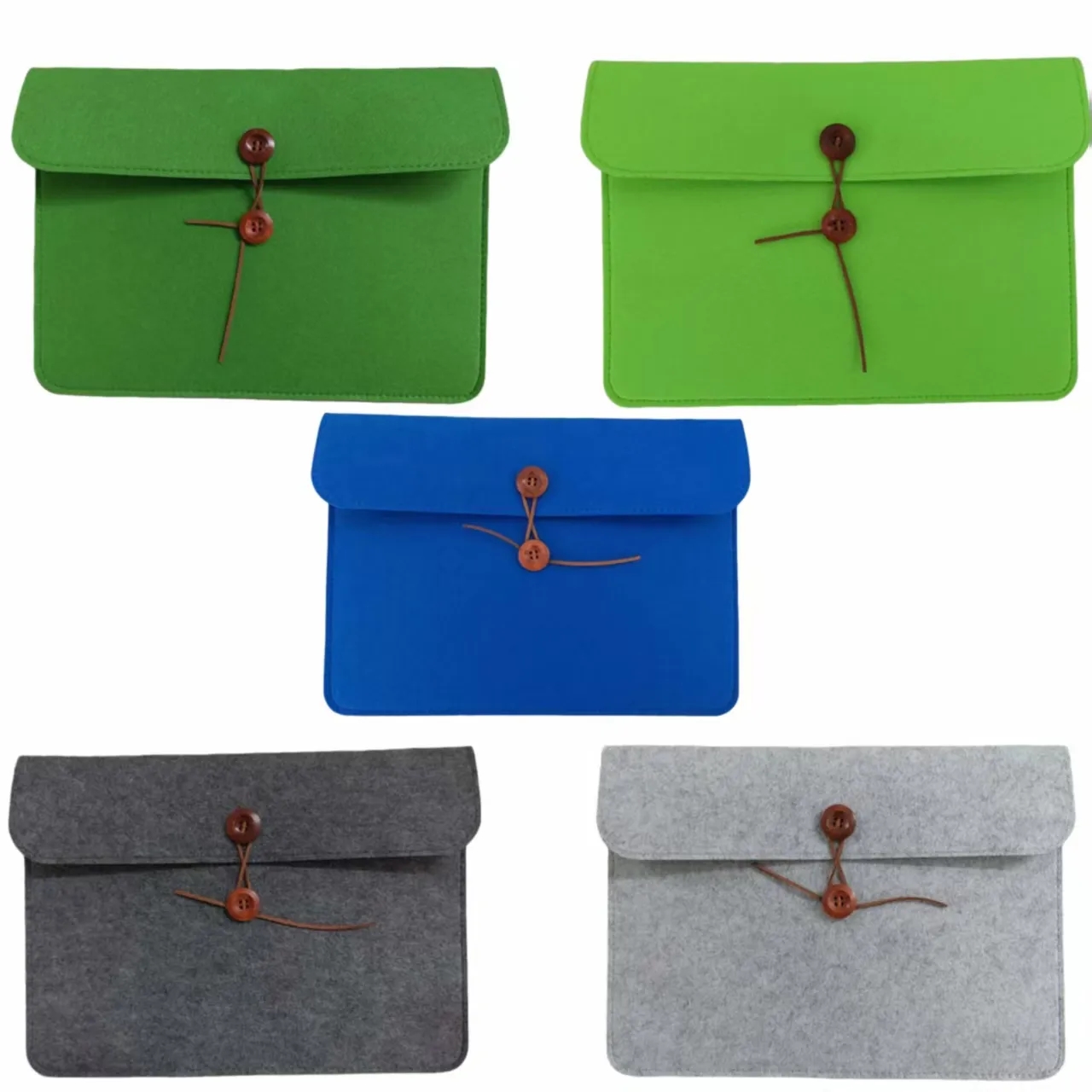 Customizable Felt Document Bag, Button Office Organizer 2