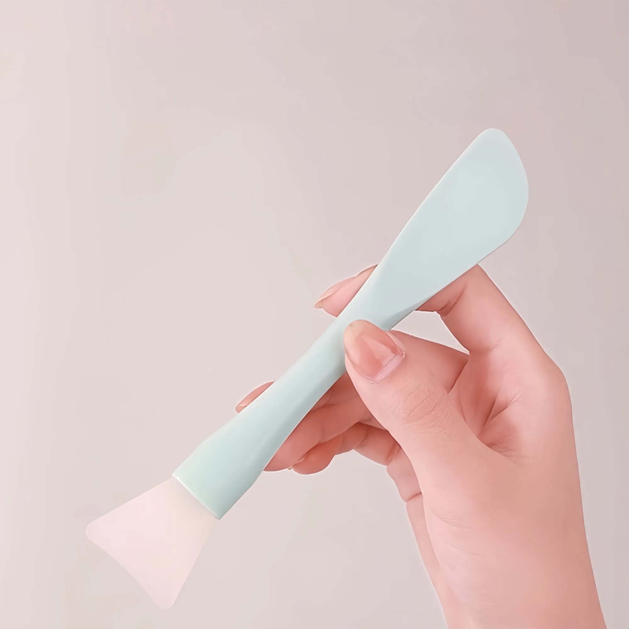 Dual Ended Facial Mask Brush Applicator With Spatula 3