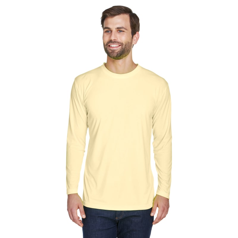 UltraClub Adult Cool & Dry Sport Long-Sleeve Performance Interlock T-Shirt 66