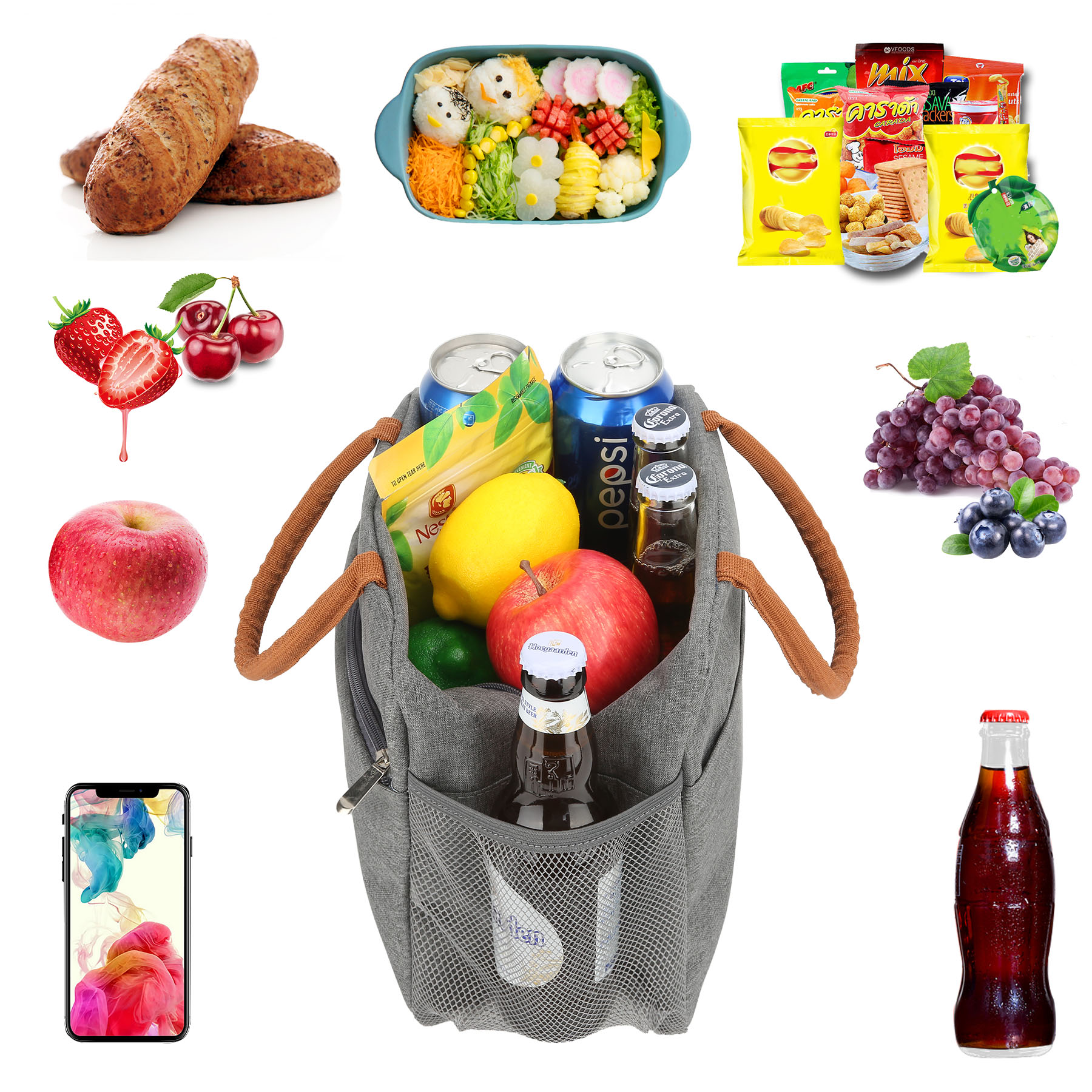Portable 12 Can Cooler Lunch Bag 9