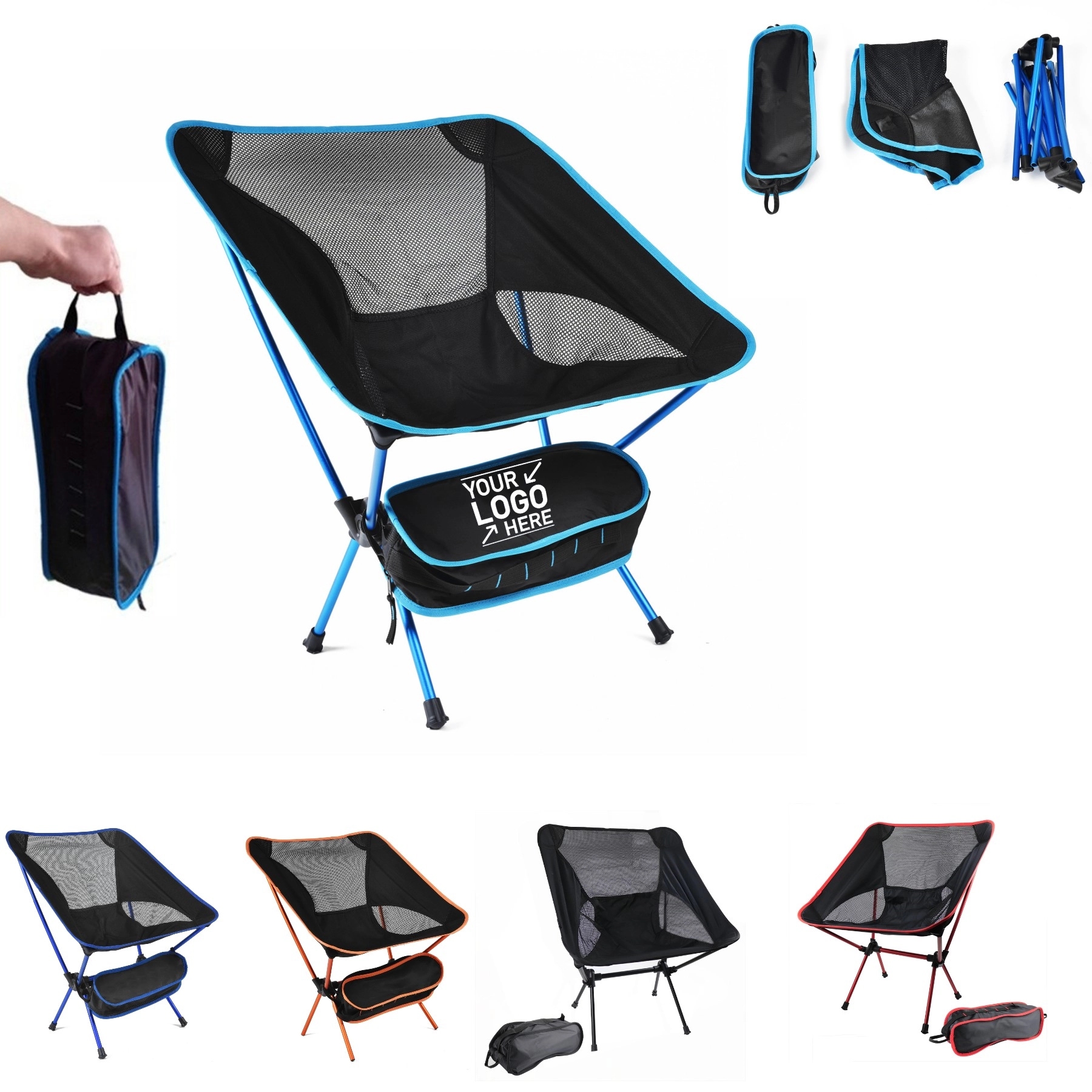 Outdoor Portable Folding Chair With Storage Bag 2