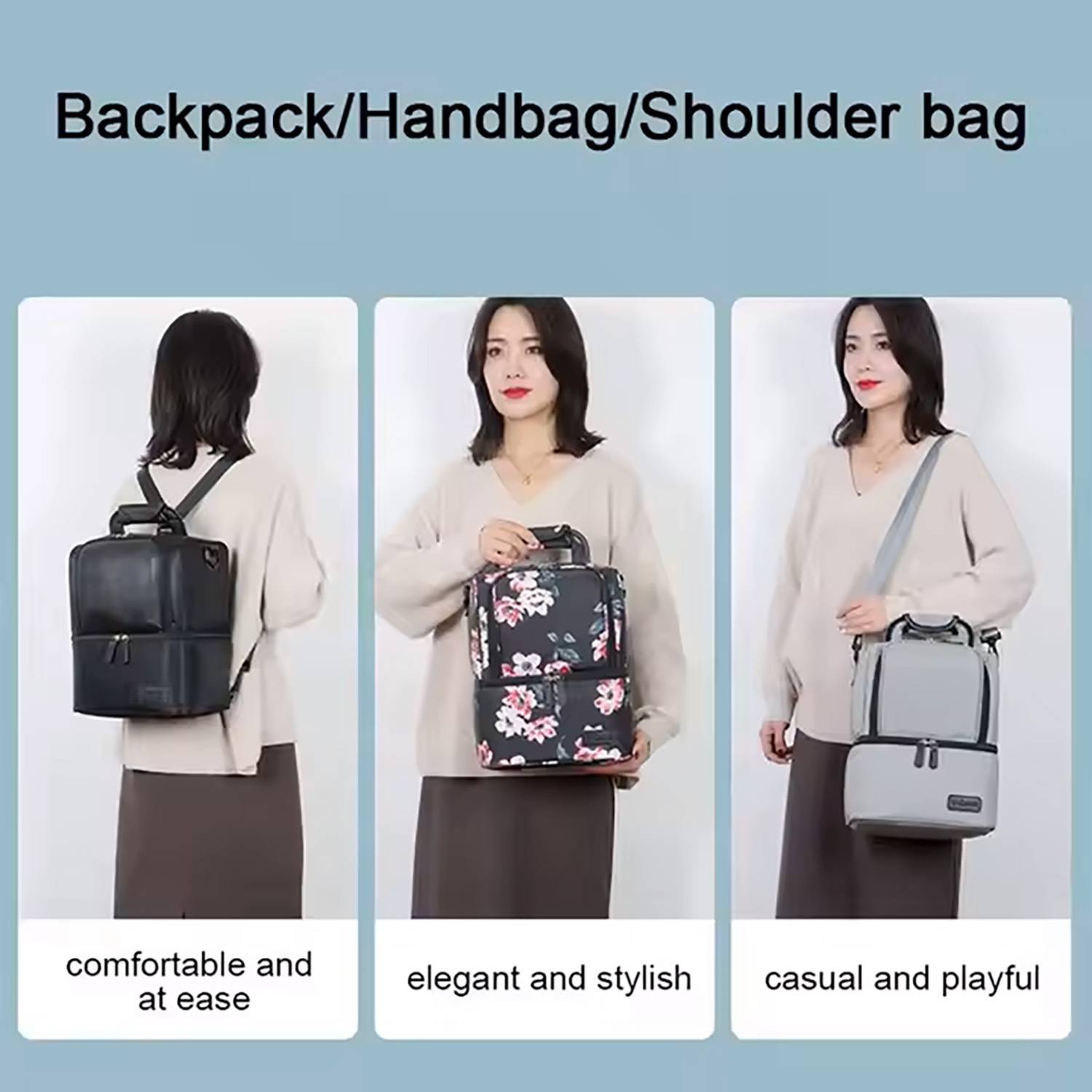 Double Layer Breast Milk Baby Bottle Cooler Bag 7